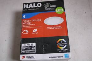 lot 120 image: Halo 4 Ultra Thin Downlight LED Ceiling Mount