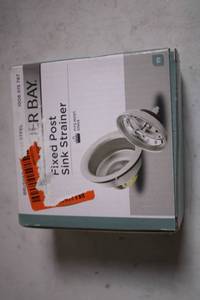lot 125 image: Master Plumber Fixed Post Sink Strainer in Brushed Stainless Steel