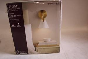 lot 133 image: Home Decorators Collection Granville 1-Light Wall Sconce with Switch