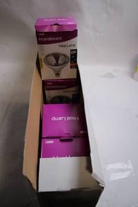 lot 138 image: Set of 6 Feit Electric Incandescent Heat Lamps 250 Watt Flood Light