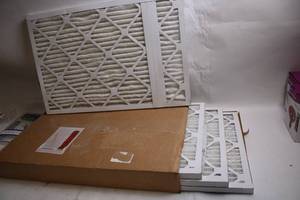 lot 141 image: Set of 4 Residential Air Filters 17x25x1
