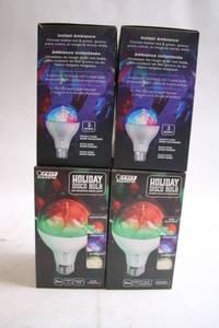 lot 147 image: Set of 4 Feit Electric Holiday Disco Bulbs