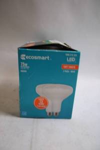 lot 148 image: EcoSmart LED Soft White BR40 Bulbs 2 Pack