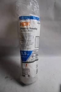 lot 183 image: HDX 3.5 mil Plastic Sheeting Roll 10ft x 25ft