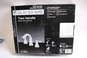 lot 187 image: Glacier Bay Two Handle Bathroom Faucet in Brushed Nickel