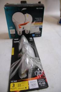 lot 208 image: Energetic LED Light Bulbs & Sylvania LED Flood Lights