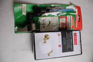 lot 214 image: Delta Chamberlain Toilet Paper Holder and Fluidmaster Toilet Tank Lever