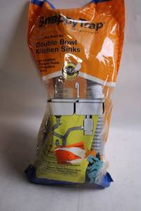 lot 217 image: Snappy Trap All-In-One Drain Kit for Double Bowl Kitchen Sinks