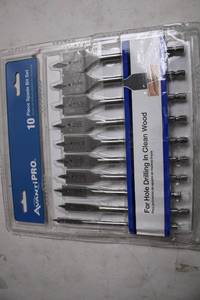lot 229 image: AvantiPRO 10-Piece Spade Bit Set for Wood Drilling