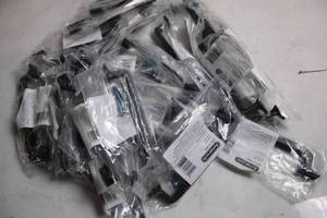 lot A-236 image: Set of 30 Amerock Black Cabinet Pull Handles with Mounting Screws
