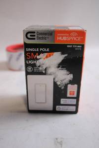 lot 262 image: Commercial Electric Single Pole Smart Light Switch by Hubspace