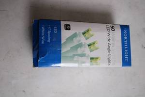 lot 268 image: Box of 50 Warm White LED Wide Angle String Lights