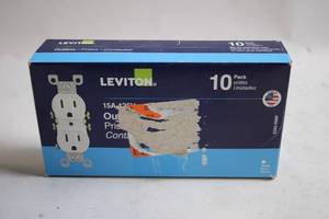 lot 279 image: Leviton 15A-125V Dual Outlet 10-Pack