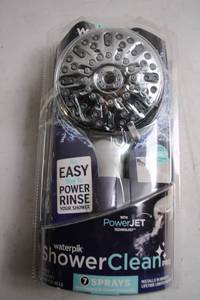 lot 290 image: Waterpik ShowerClean Pro Shower Head with PowerJet Technology