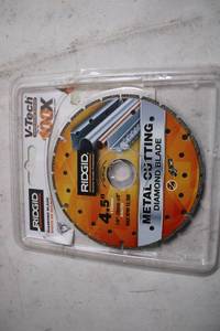 lot 294 image: RIDGID 4.5 Metal Cutting Diamond Blade HD-MTL45
