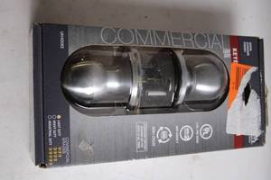 lot 305 image: Commercial Grade Entry Lockset with Satin Chrome Finish