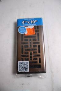 lot 314 image: Unopened 4 x 10 Floor Register with Oil-Rubbed Bronze Finish