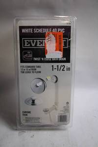 lot 316 image: Everbilt Twist N Close 1-12 in Chrome Bath Drain Kit