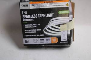 lot 318 image: Feit Electric 16ft LED Seamless Tape Light with Remote