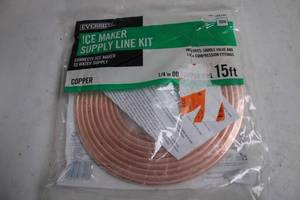 lot 337 image: Everbilt Copper Ice Maker Supply Line Kit 15ft