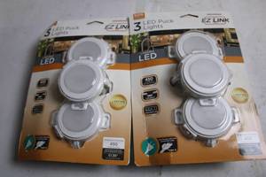 lot 342 image: Set of 6 LED Puck Lights with EZ Link System
