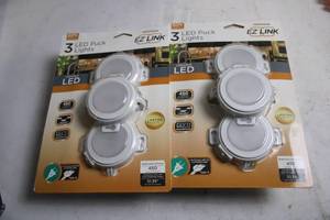 lot 348 image: Set of 2 EZ Link LED Puck Lights Packages