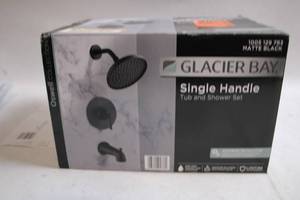 lot A-356 image: Glacier Bay Single Handle Tub and Shower Set in Matte Black