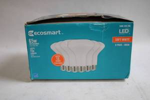 lot 358 image: EcoSmart 6-Pack BR30 Soft White LED Light Bulbs
