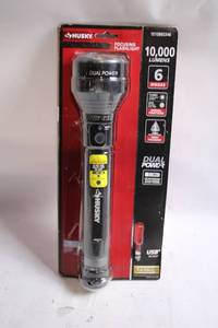 lot 359 image: Husky Dual Power 10,000 Lumen Focusing Flashlight