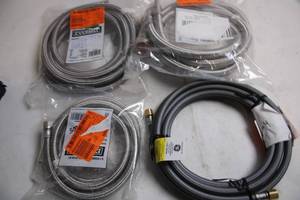 lot 360 image: Set of 4 Stainless Steel Water Supply Hoses