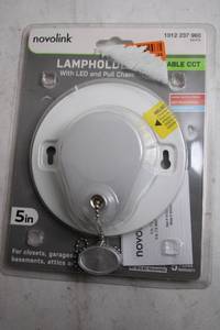 lot 362 image: Novolink Adjustable CCT Lampholder with LED and Pull Chain