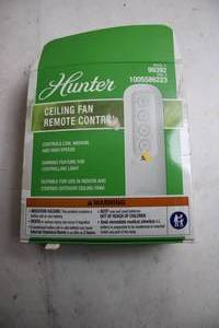 lot 379 image: Hunter Ceiling Fan Remote Control with Receiver
