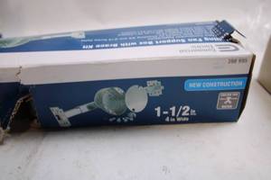 lot 381 image: Ceiling Fan Rated Electrical Box with Brace for New Construction