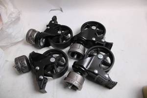 lot 399 image: Set of 5 Heavy-Duty Caster Wheels with Brakes