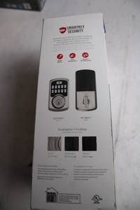 lot 401 image: Kwikset SmartCode 913 Keypad Electronic Deadbolt Satin Nickel