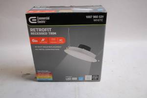 lot 402 image: Commercial Electric 6in Retrofit Recessed Trim Light