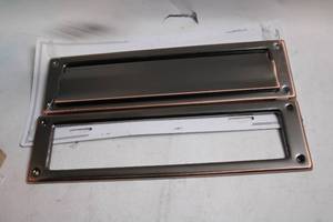 lot 412 image: Brass Mail Slot with Installation Guide and Hardware