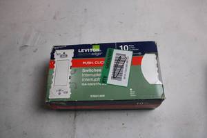 lot 436 image: 10-Pack Leviton Decora Edge Light Switches E5601-MW