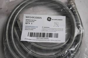 lot 458 image: GE WX14X10005 4ft Washer Inlet Hose 2-Pack Hot & Cold