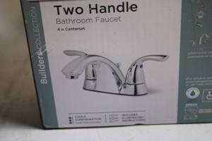 lot 464 image: Two Handle Bathroom Faucet Set in Chrome Finish