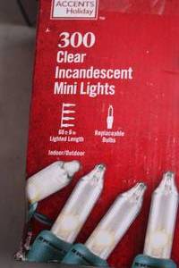 lot 465 image: Collection of Clear and Blue Incandescent Mini Lights