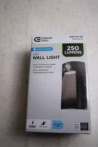lot 469 image: Commercial Electric Dusk-to-Dawn LED Wall Light 250 Lumens