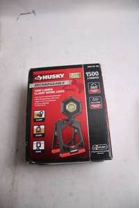lot 498 image: Husky Rechargeable 1500 Lumen Clamp Work Light