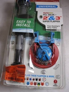 lot 33 image: Fluidmaster PerforMAX Universal Fill Valve and Super Flapper Kit