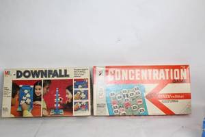 lot 14 image: Vintage Board Games - Downfall and Concentration (Ninth Edition)