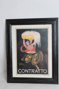 lot A-33 image: Framed Contratto Vintage Poster by Cappiello