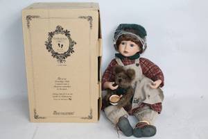 lot 59 image: Yesterdays Child Doll Collection Jean with Teddy Bear - 1999 Limited Edition