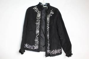 lot 83 image: White Stag Ladies Black Embroidered Jacket, Size Large