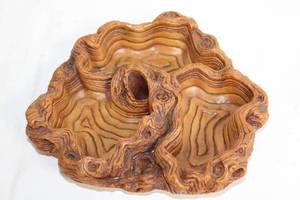 lot 86 image: Rustic Wooden Log-Style Decorative Resin Tray
