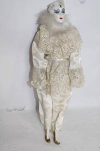 lot 89 image: Vintage Jester Doll with Lace Outfit